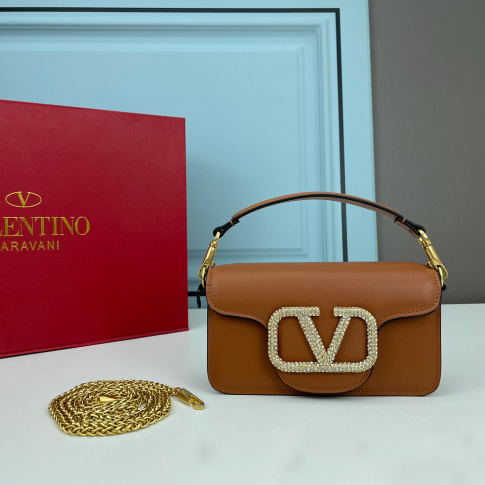 VALENTINO GARAVANI LOCÒ MICRO BAG WITH CHAIN AND JEWEL LOGO  (Replica)