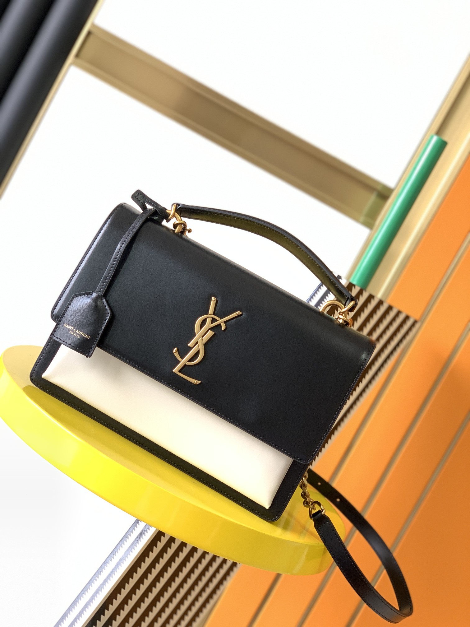 TOP Yves Saint Laurent YSL Cowhide Medium Sunset Bags  - 5 Colors - GHW