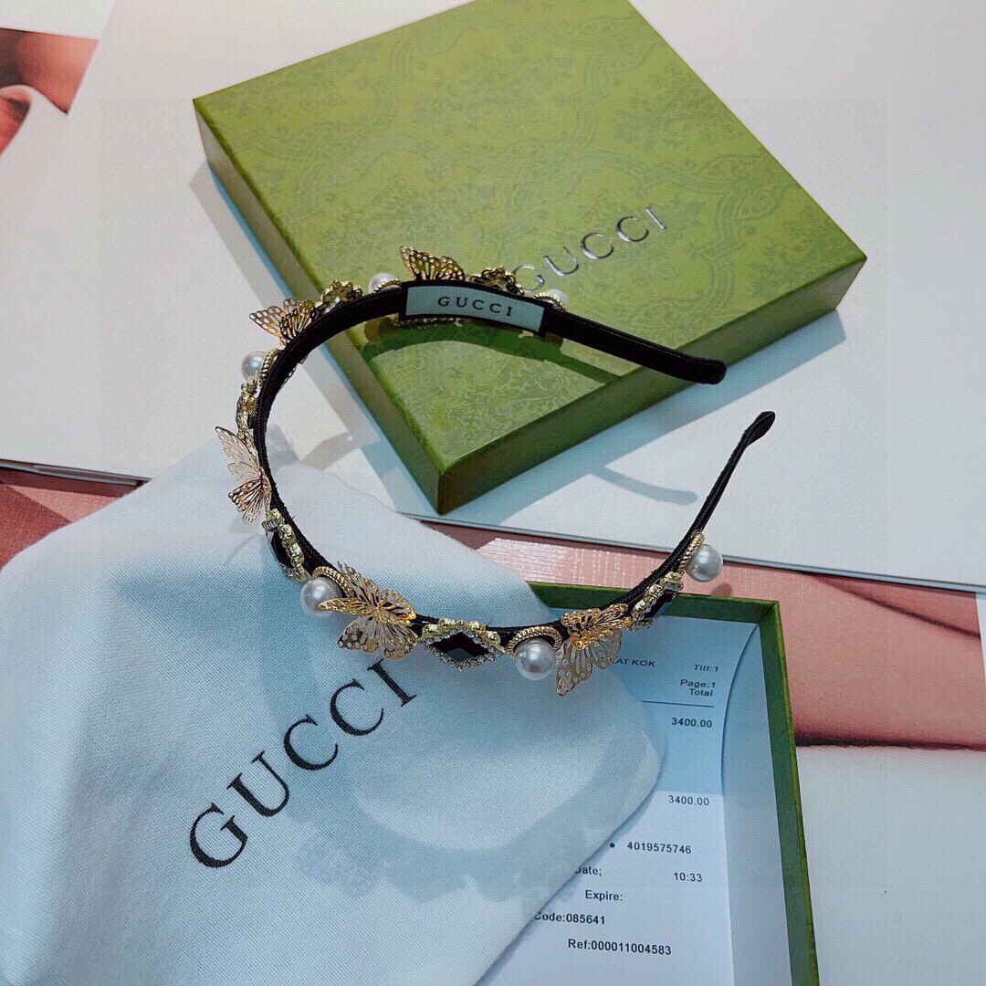 TOP GUCCI Vintage Solid Color Hair Band