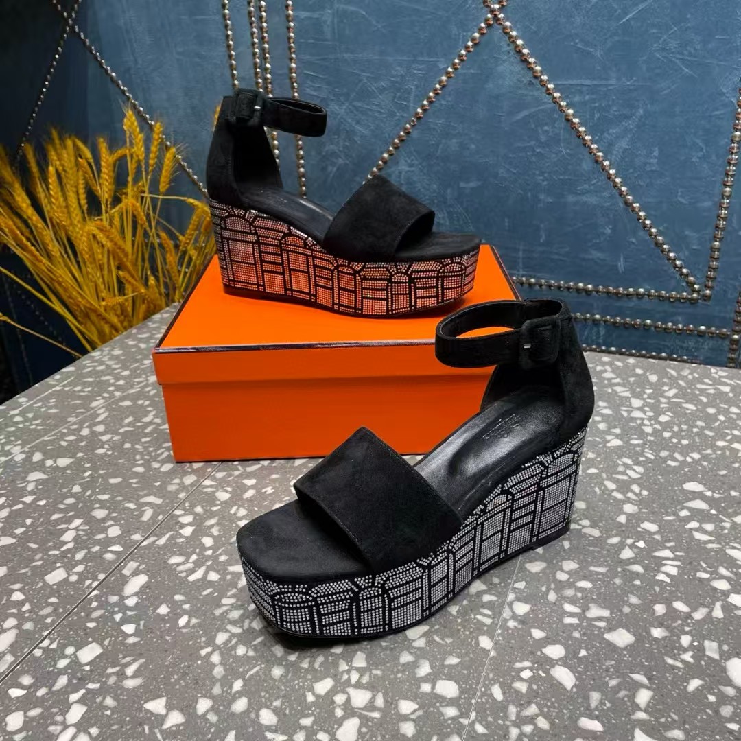 TOP HERMES Illusion 35 Sandal - Black