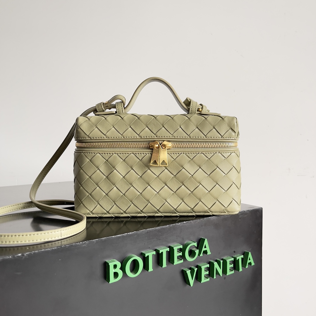TOP Bottega Veneta Woven Zipper Crossbody Bag 22*12.5*5cm - 2 Colors