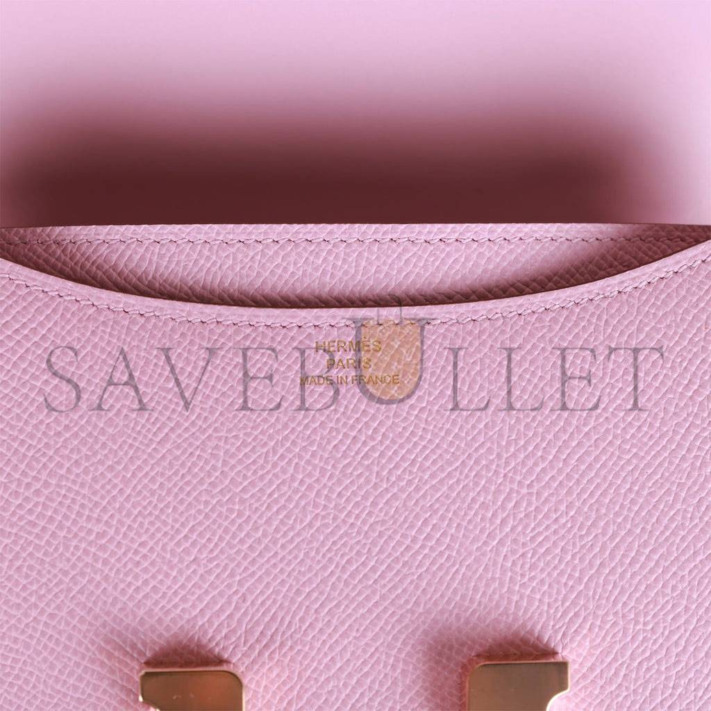 Hermes Constance 18 Mauve Sylvestre Epsom Rose Gold Hardware
