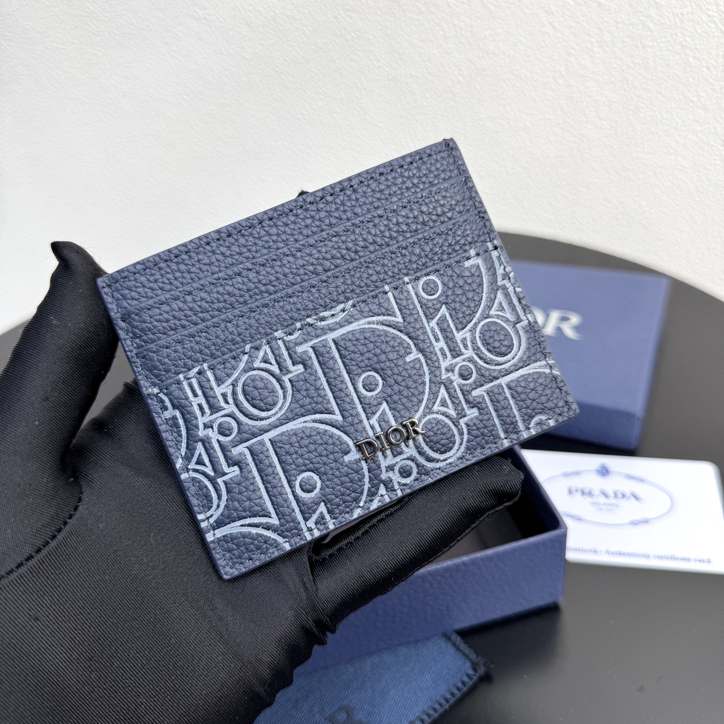 TOP Christian Dior Calfskin Card Holder 10x8x0.4cm - 2 Colors