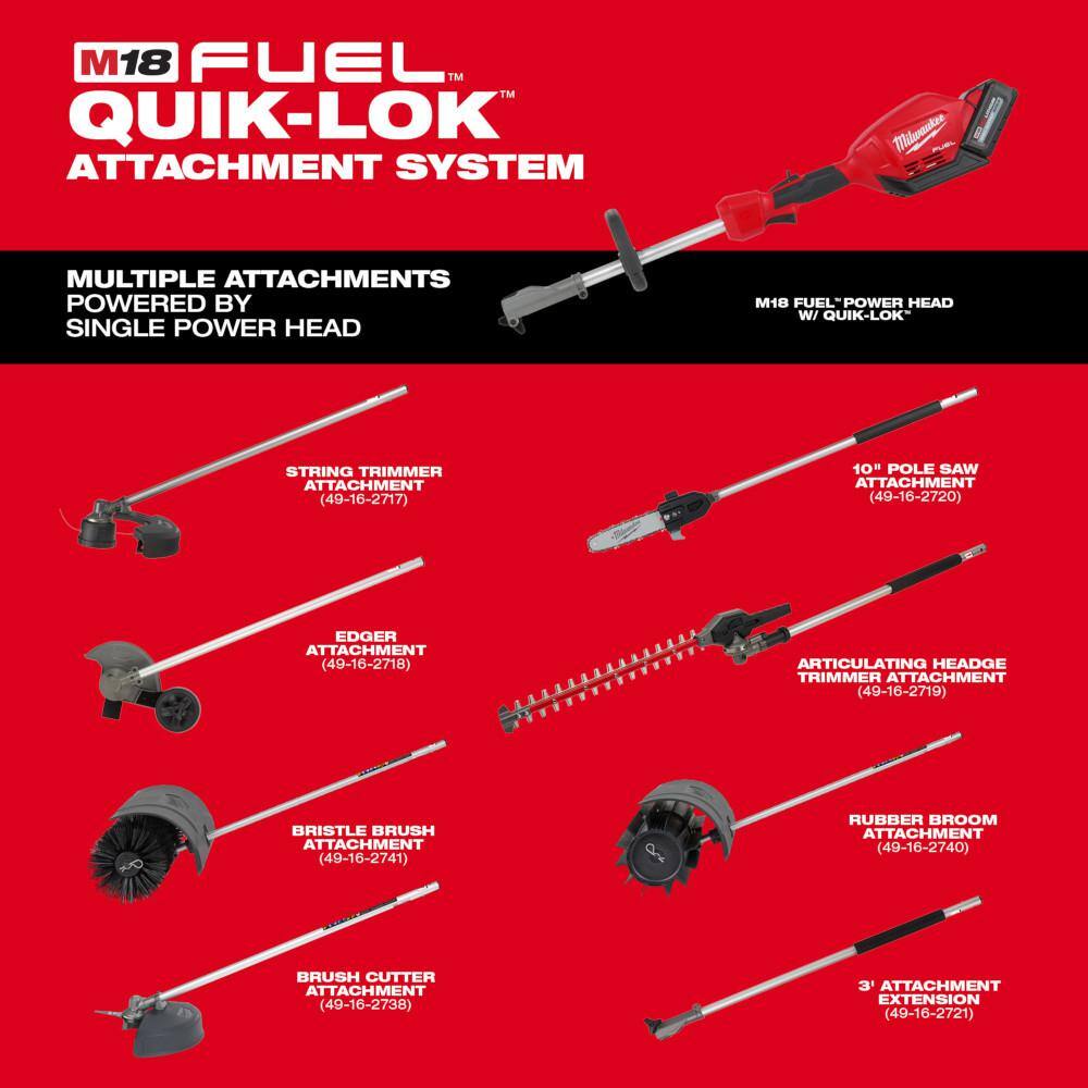 M18 FUEL 16 in. String Trimmer Attachment for Milwaukee QUIK-LOK Attachment System
