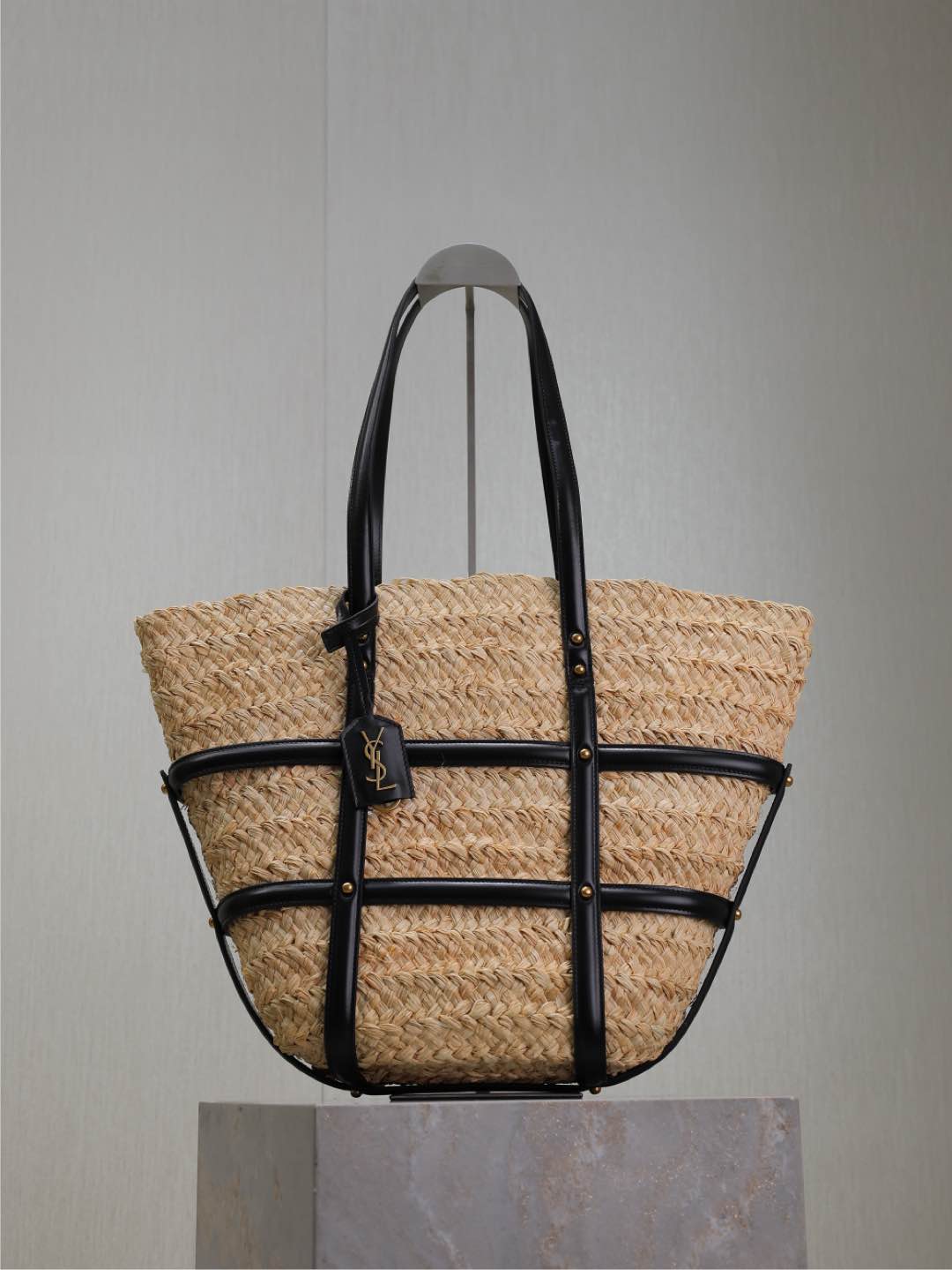 TOP Yves Saint Laurent YSL Panier Medium-Sized Handbag 40*29*19cm - Beige