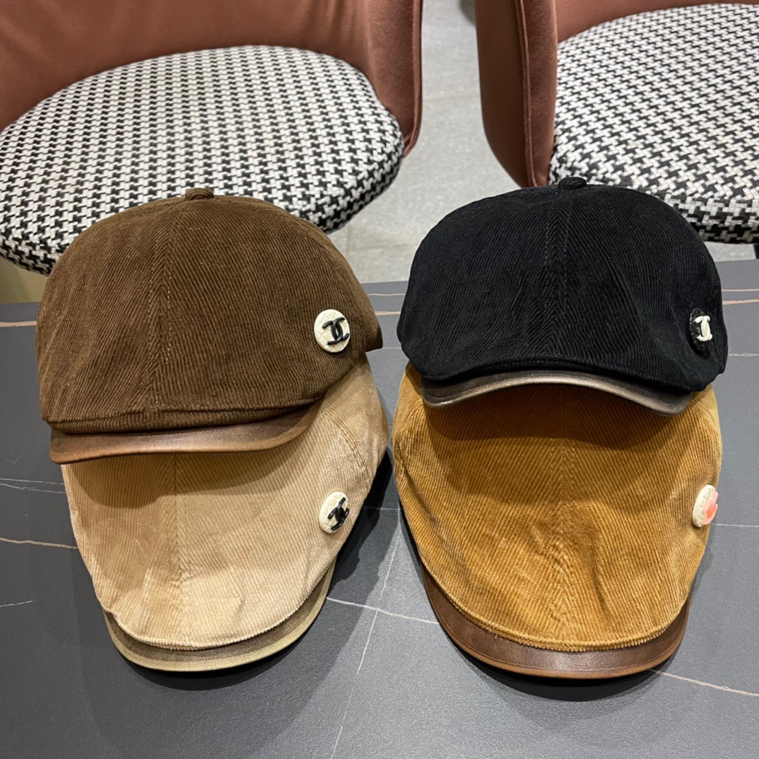 TOP CHANEL Painter's Striped Hat - 4 Colors