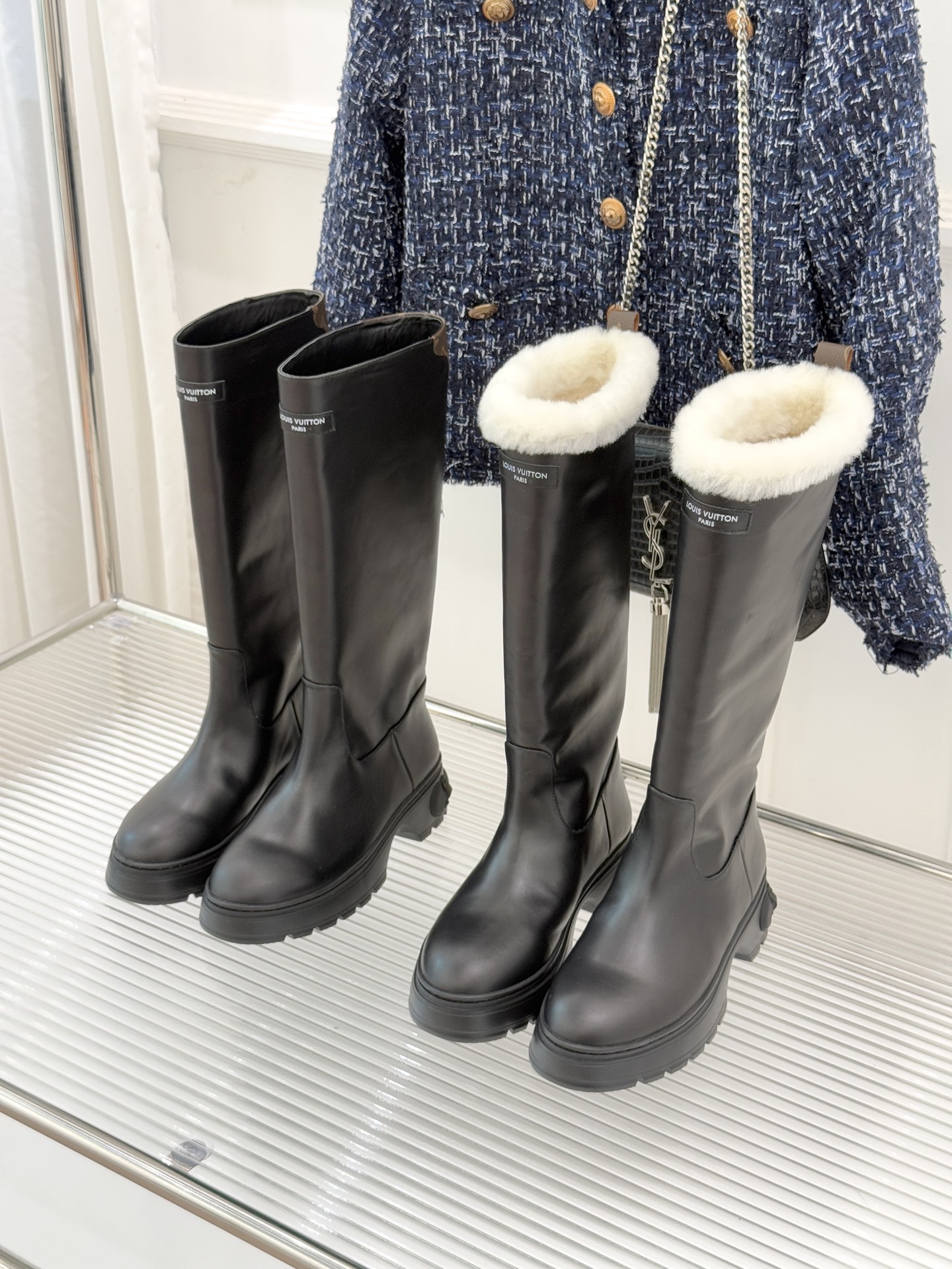 TOP Louis Vuitton LV Leather Long Boots - 2 Types