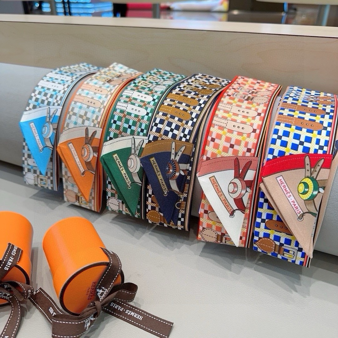 TOP HERMES Twilly Scarf 90 x 6 cm - 6 Colours