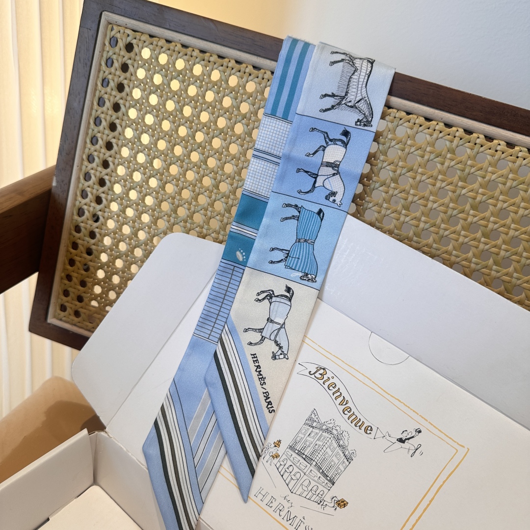 TOP HERMES Twilly Scarf 86 x 5 cm - 3 Colours