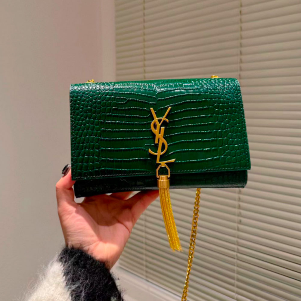 Saint Laurent YSL Kate Tassel Crocodile Leather Bag (Replica)