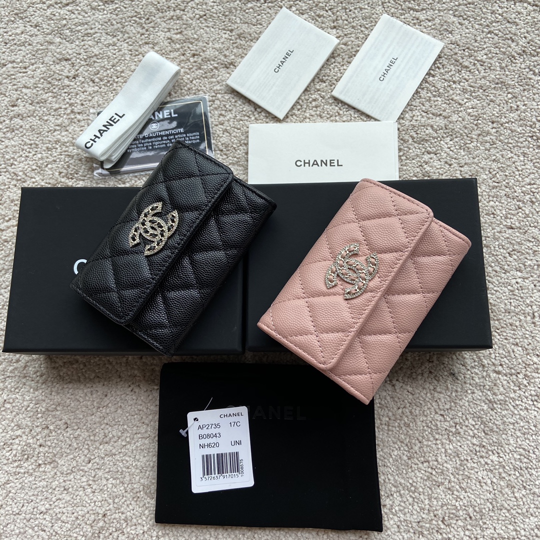 TOP CHANEL Classic Flap Cardholder Calfskin 11x7cm - 2 Color