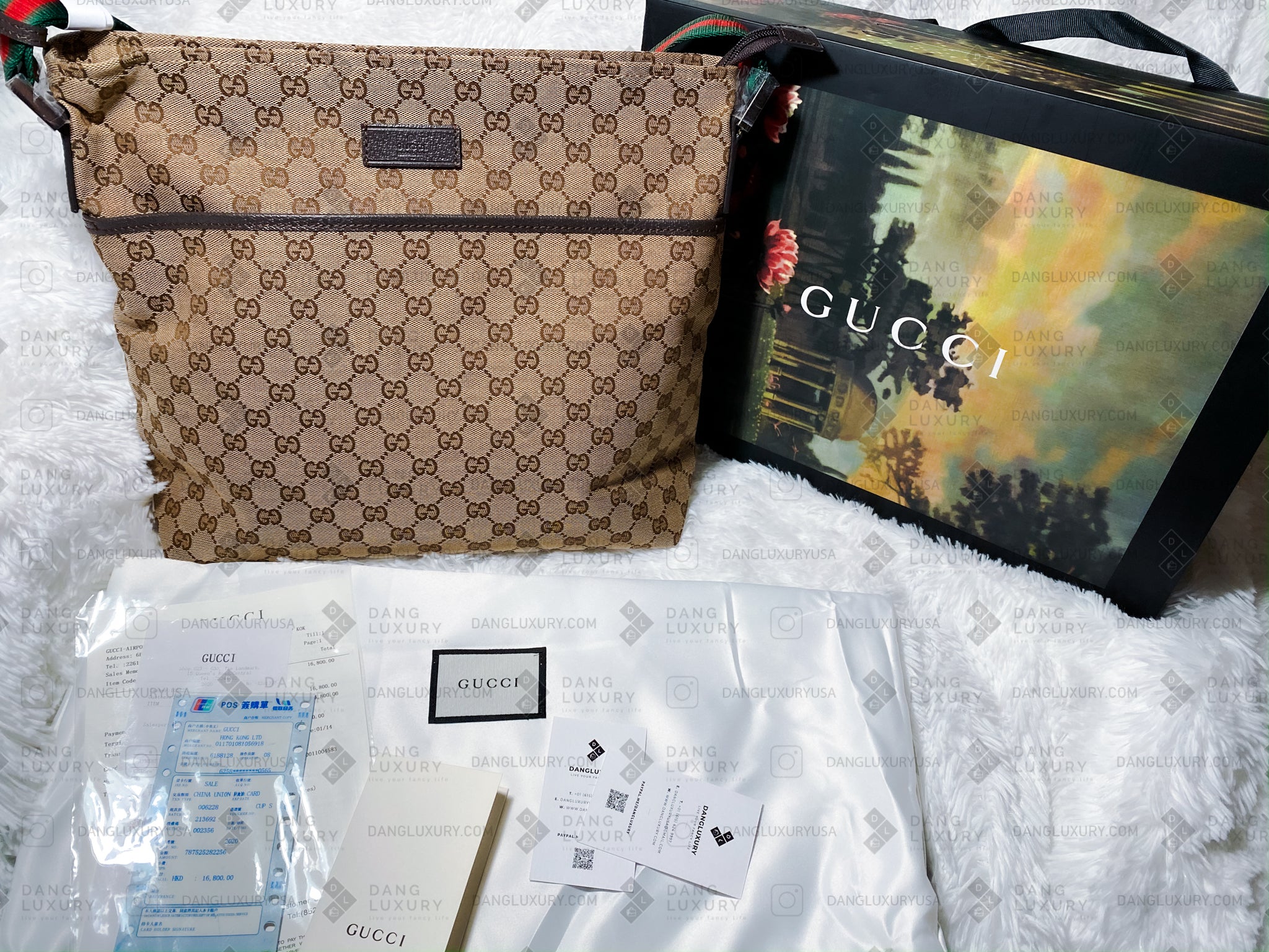 TOP GUCCI Supreme Messenger Shoulder Bag