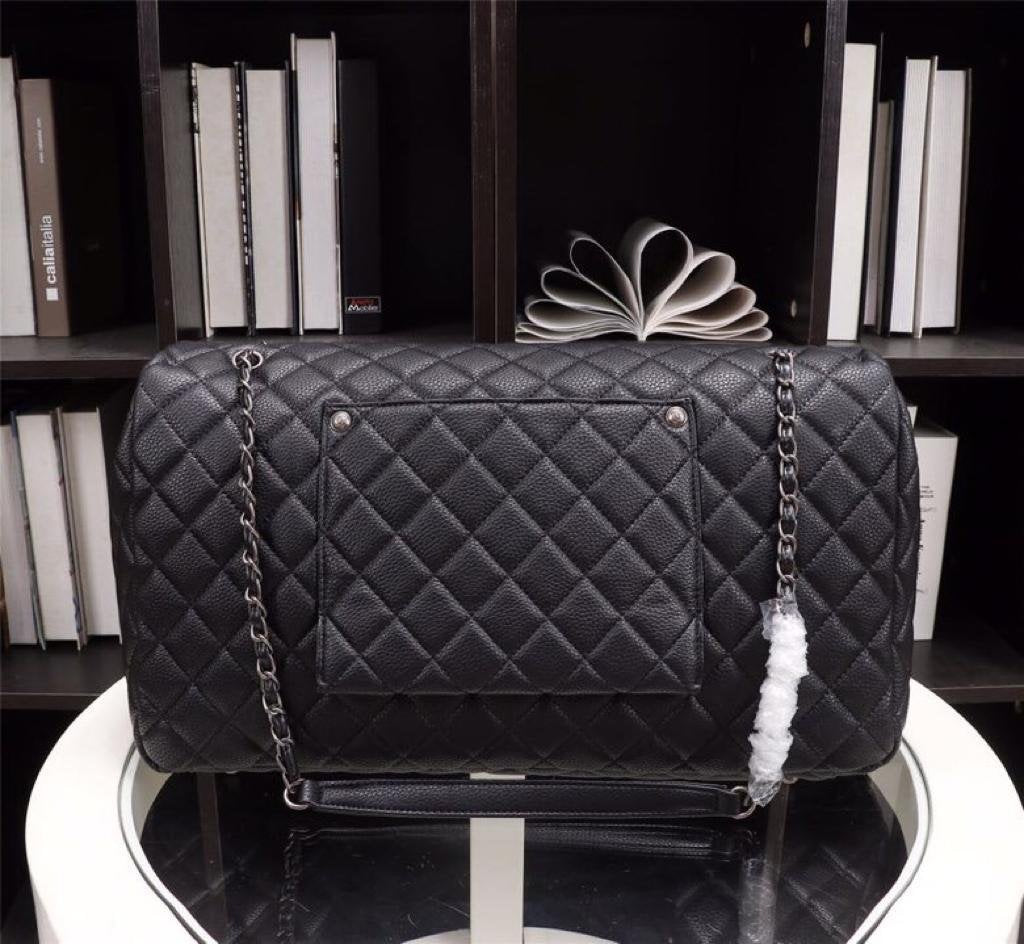 TOP CHANEL Classic Flap Travel Bag Caviar XXL 45cm – Black & SHW