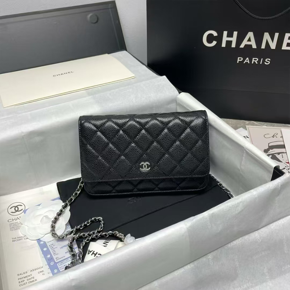 Chanel  WOC Quilted Caviar (Replica)