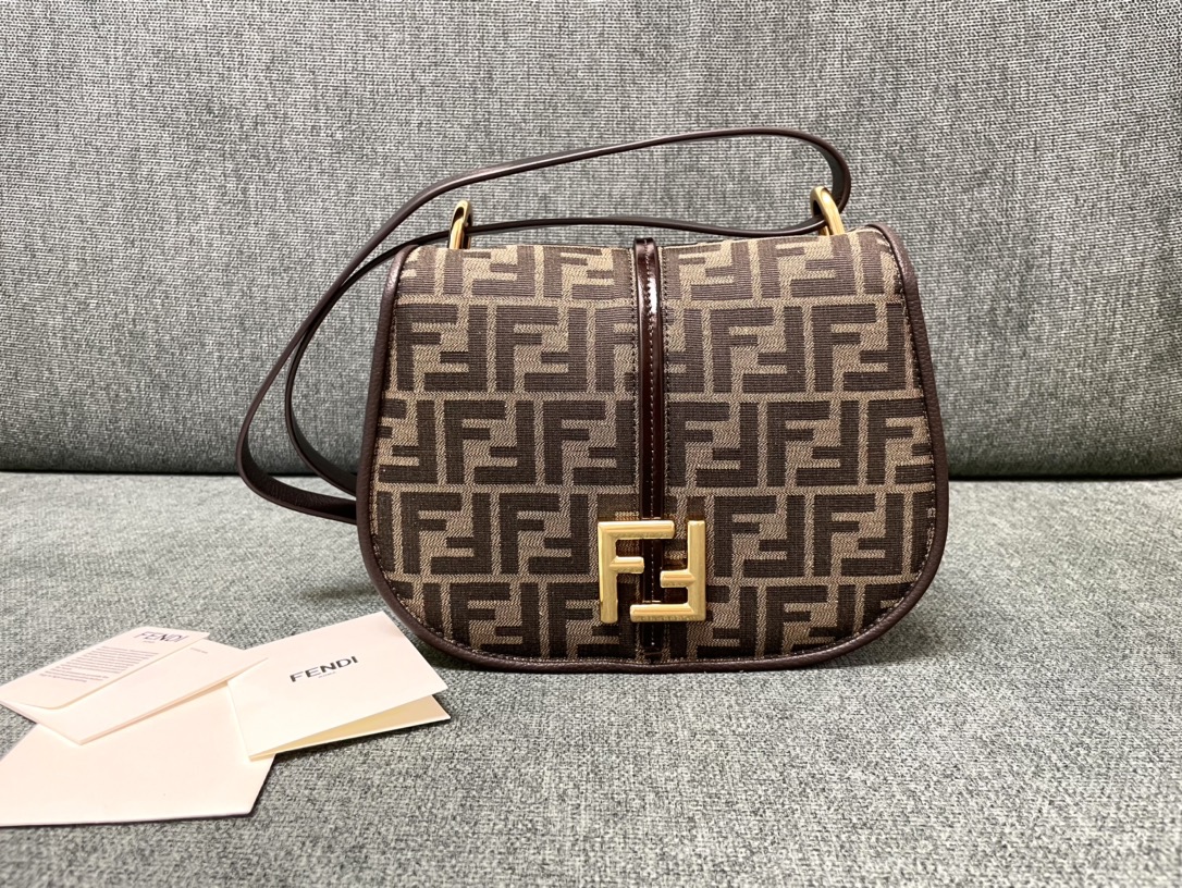 TOP FENDI C'Mon Bags - 2 Sizes - Brown&GHW