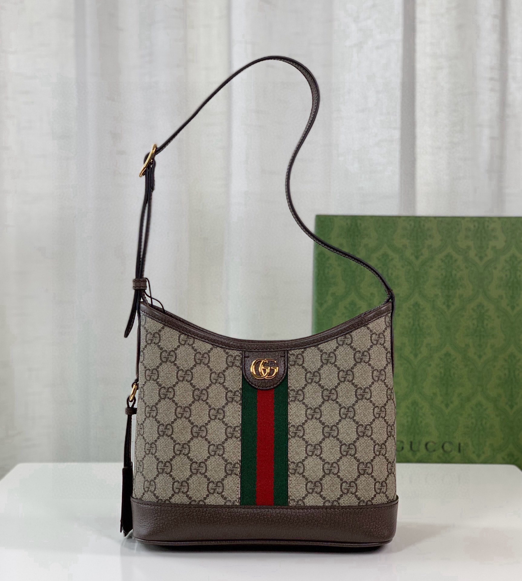 TOP GUCCI Ophidia Series GG Shoulder Backpack - 23X21X12cm/34X32X17cm - GHW