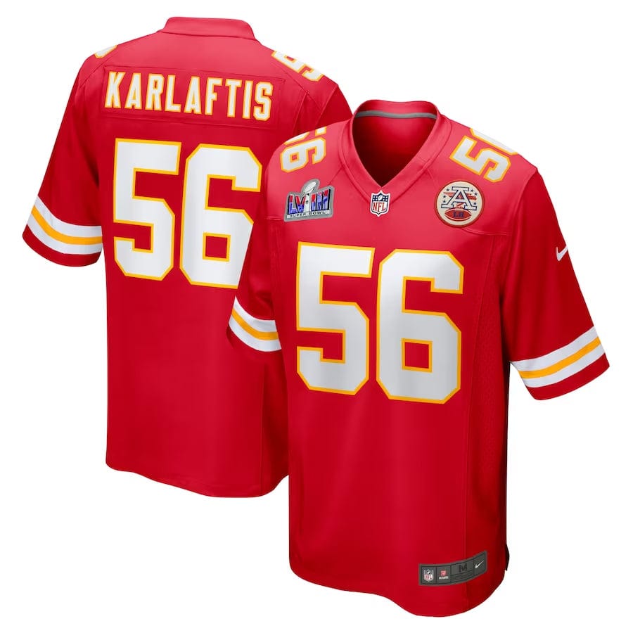 Men's George Karlaftis Kansas City Chiefs  Super Bowl LVIII Game Jersey - Red