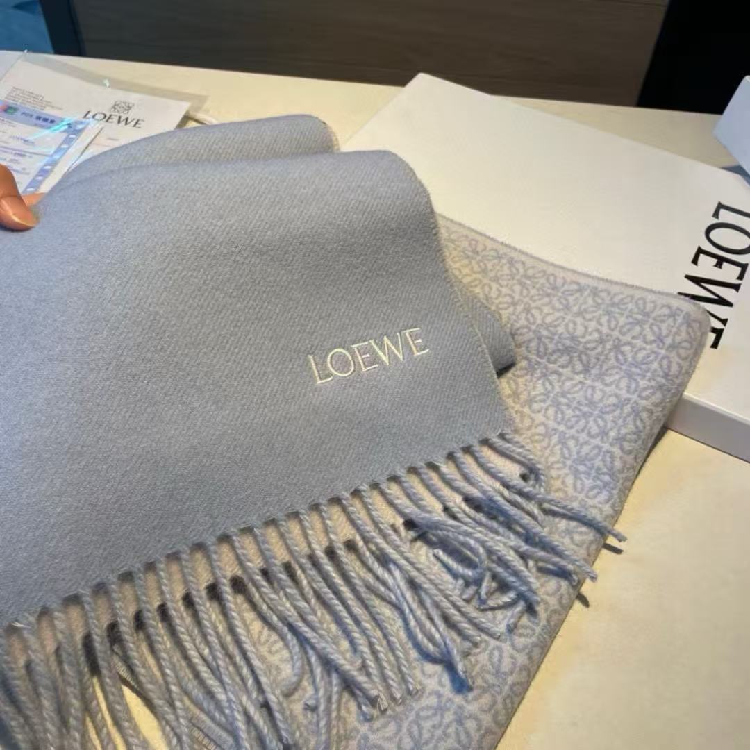 Loewe Cashmere and wool blend jacquard scarf (Replica)