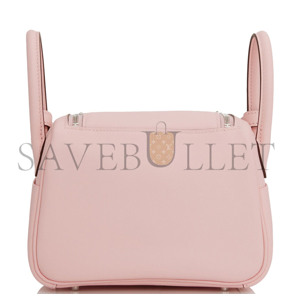 HERMES MASTER LINDY MINI 19 BAG SWIFT PALLADIUM HARDWARE (19*12*9.5cm)