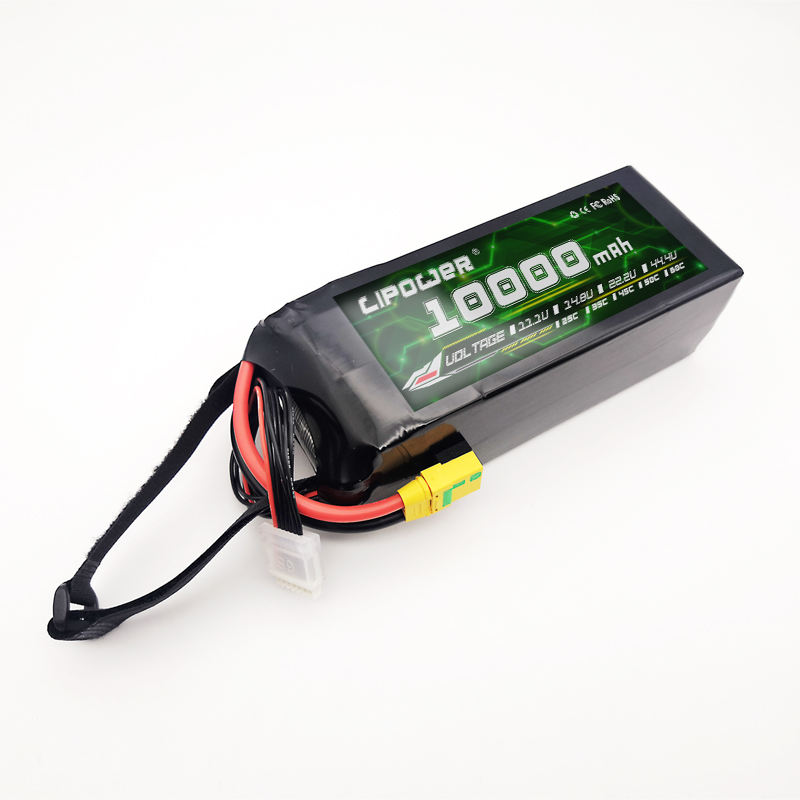 Drone battery 10000mAh 11.1/22.2V 4S 6S RC FPV plane quadcopter lithium battery - lipowbattery