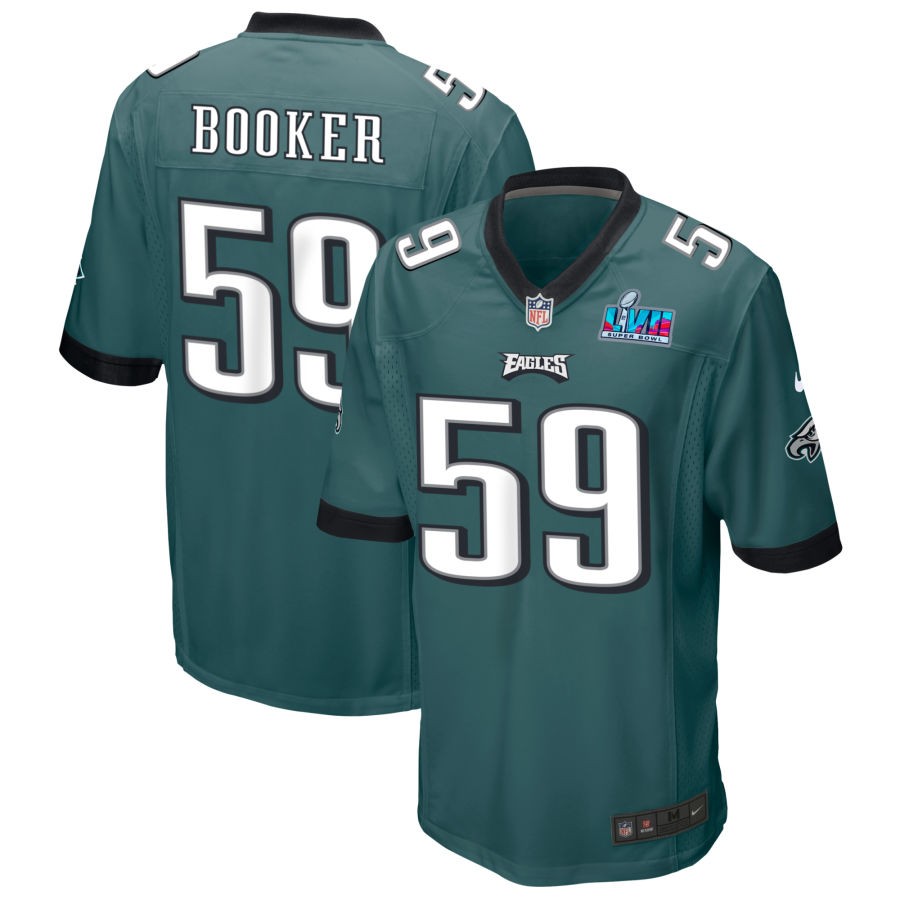 Thomas Booker Philadelphia Eagles  Super Bowl LVII Game Jersey - Midnight Green