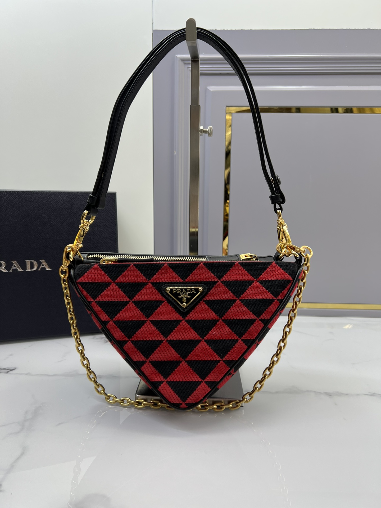 TOP PRADA New Gemini Pack Triangle Bag 23x25x5 cm - 4 Colors