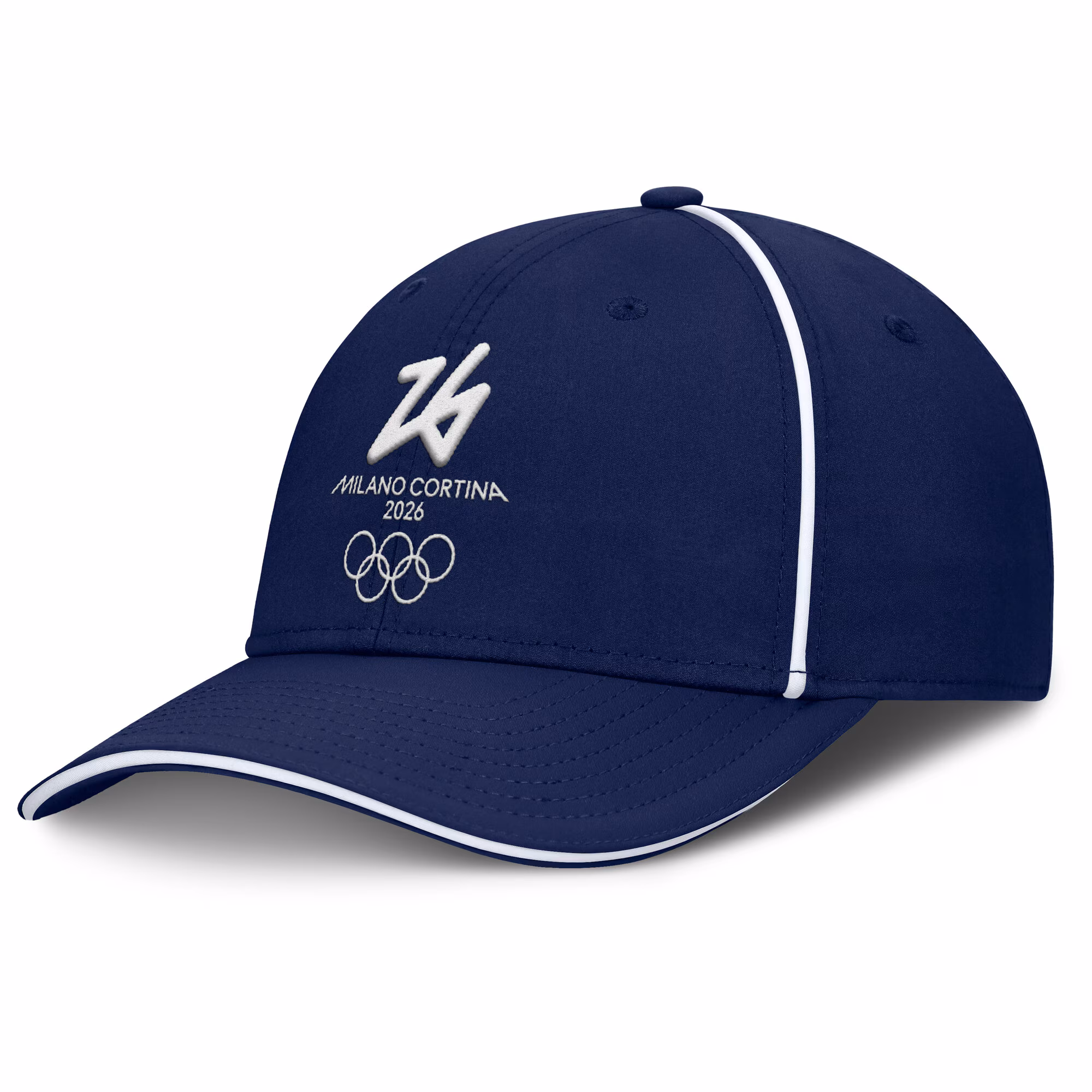 Milano Cortina 2026 Olympics Stretch Fit Cap - Navy