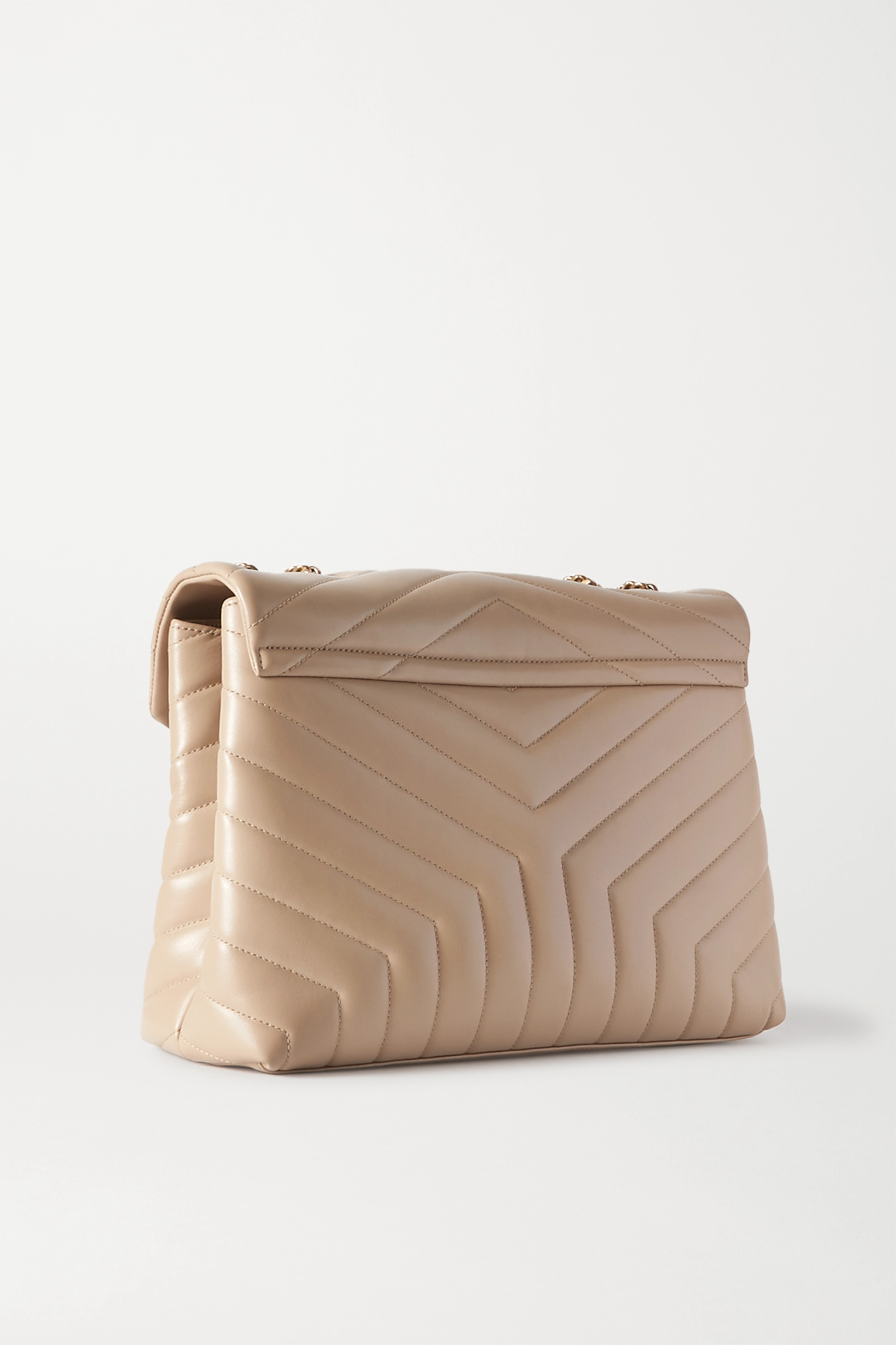 SAINT LAURENT YSL Loulou Medium Quilted Leather Shoulder Bag Beige(7A regular version)