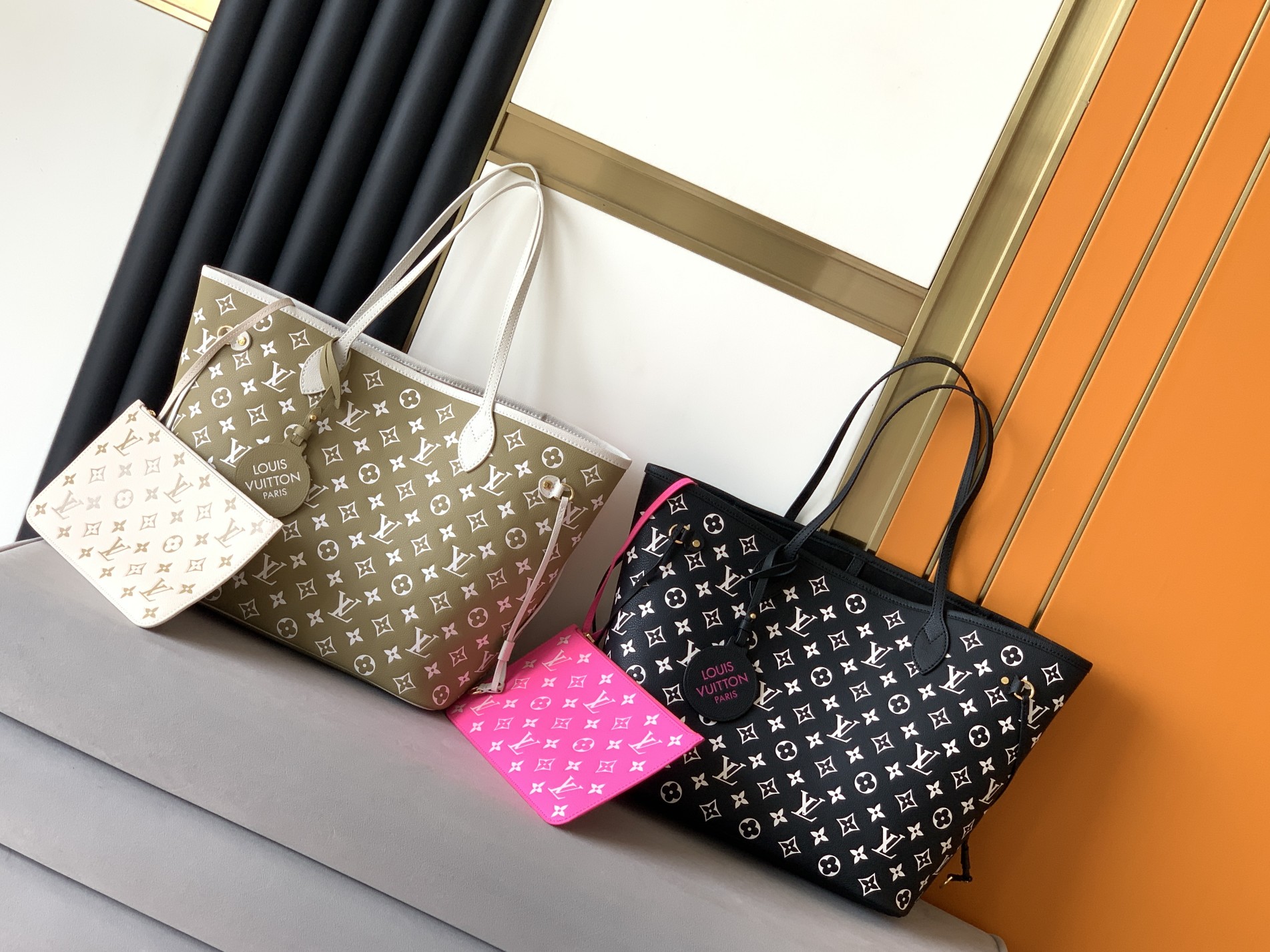TOP Louis Vuitton LV Monogram Empreint Neverful Bag 31x28x14cm - 2 Color