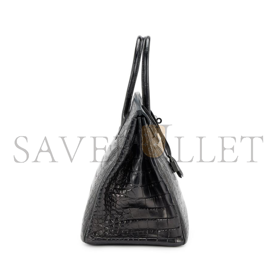 HERMÈS BIRKIN 35 SO BLACK MATTE ALLIGATOR 352011 (35*25*18cm)