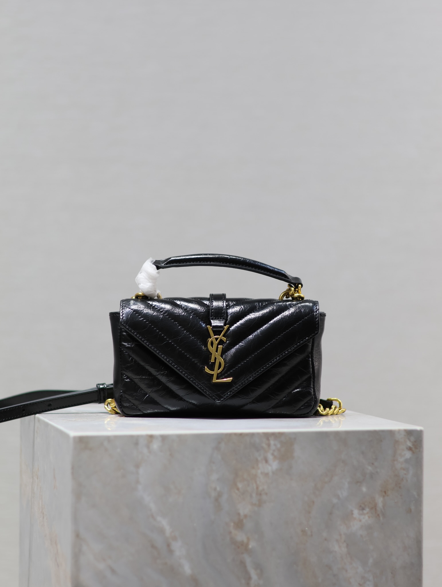 TOP Yves Saint Laurent YSL Mini College Shoulder Bags - Black -20×13×3cm