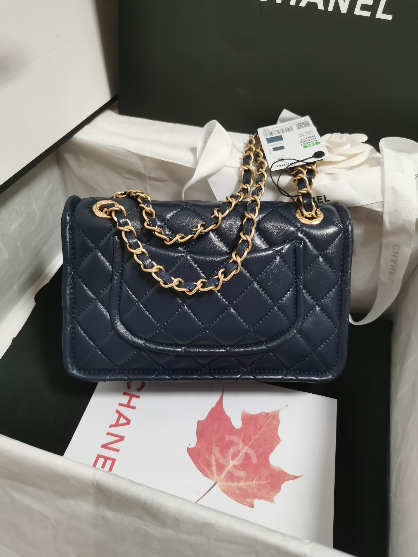 TOP CHANEL Flap Bag Lambskin 22.5x7x14.5cm - 3 Color