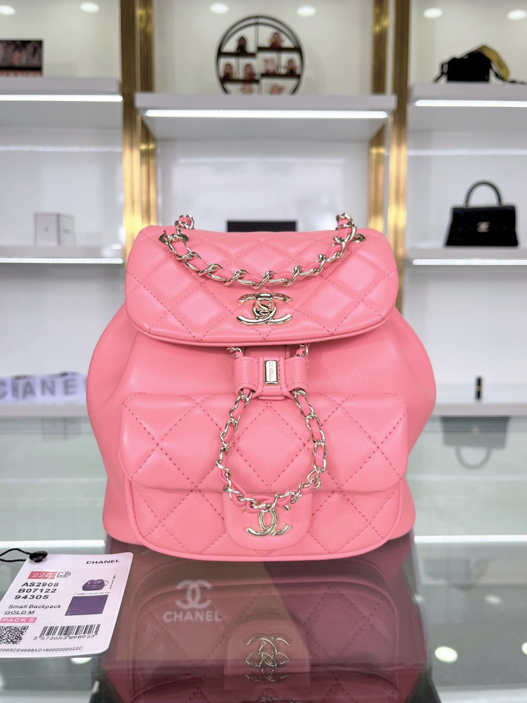 TOP CHANEL 22k Calfskin Duma Bags 18×18×12cm - GHW - 5 Colors