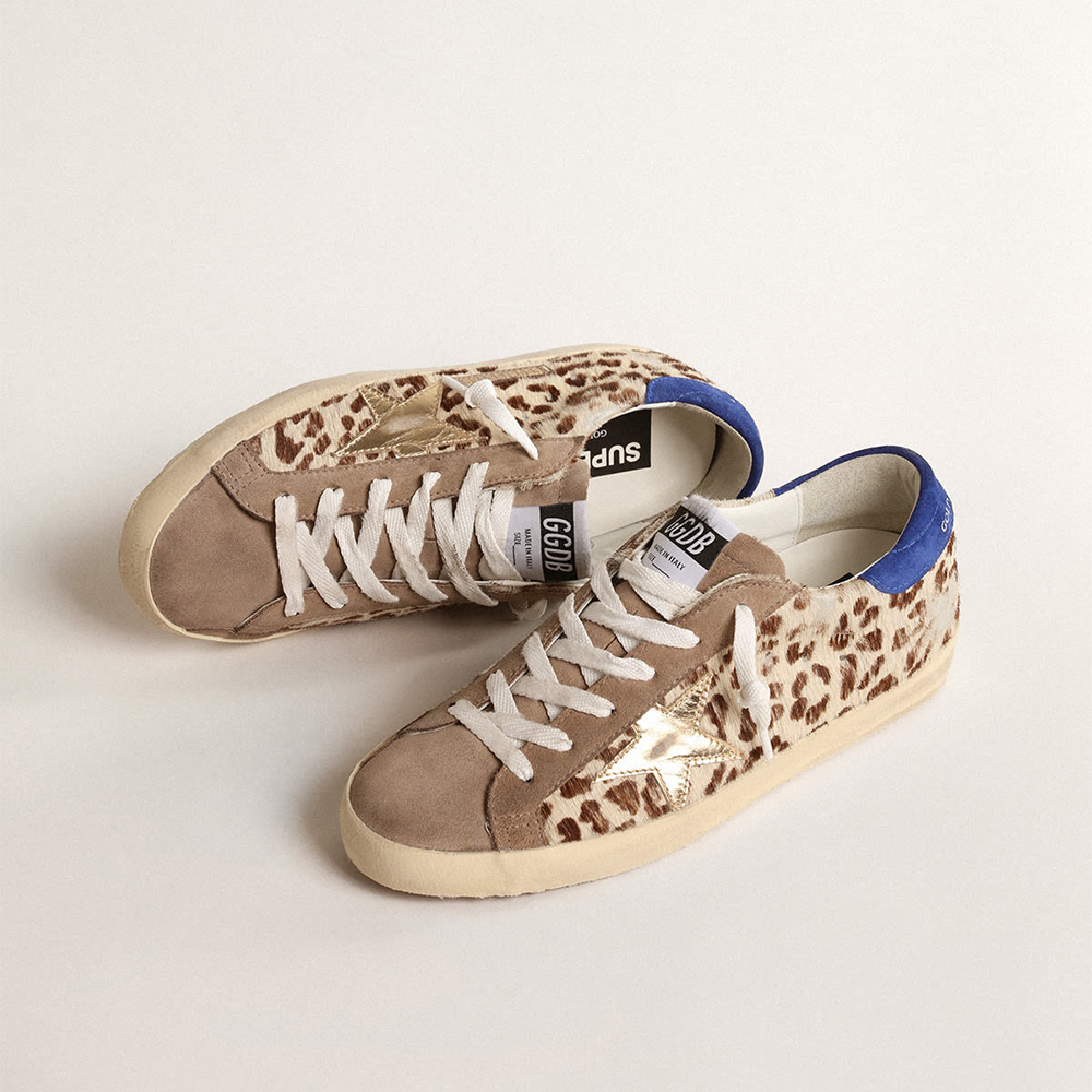 Golden Goose Super-Star LTD in pony skin with gold star and suede heel tab(Replica)