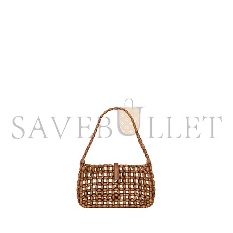 YSL LE 5 À 7 WOODEN BEADED HANDBAG 862997KAAAZ9384 (28*15*7.5cm)