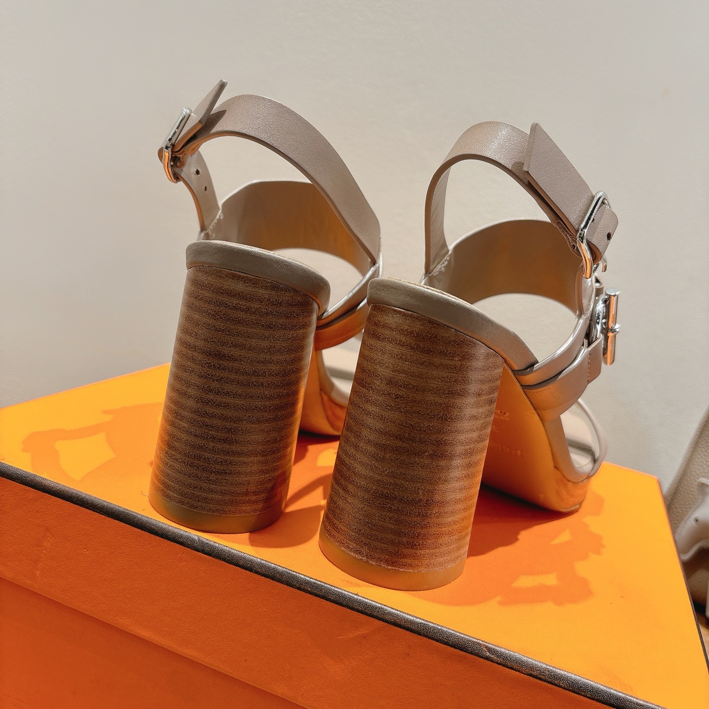 TOP HERMES High Heels Sandals - Khaki