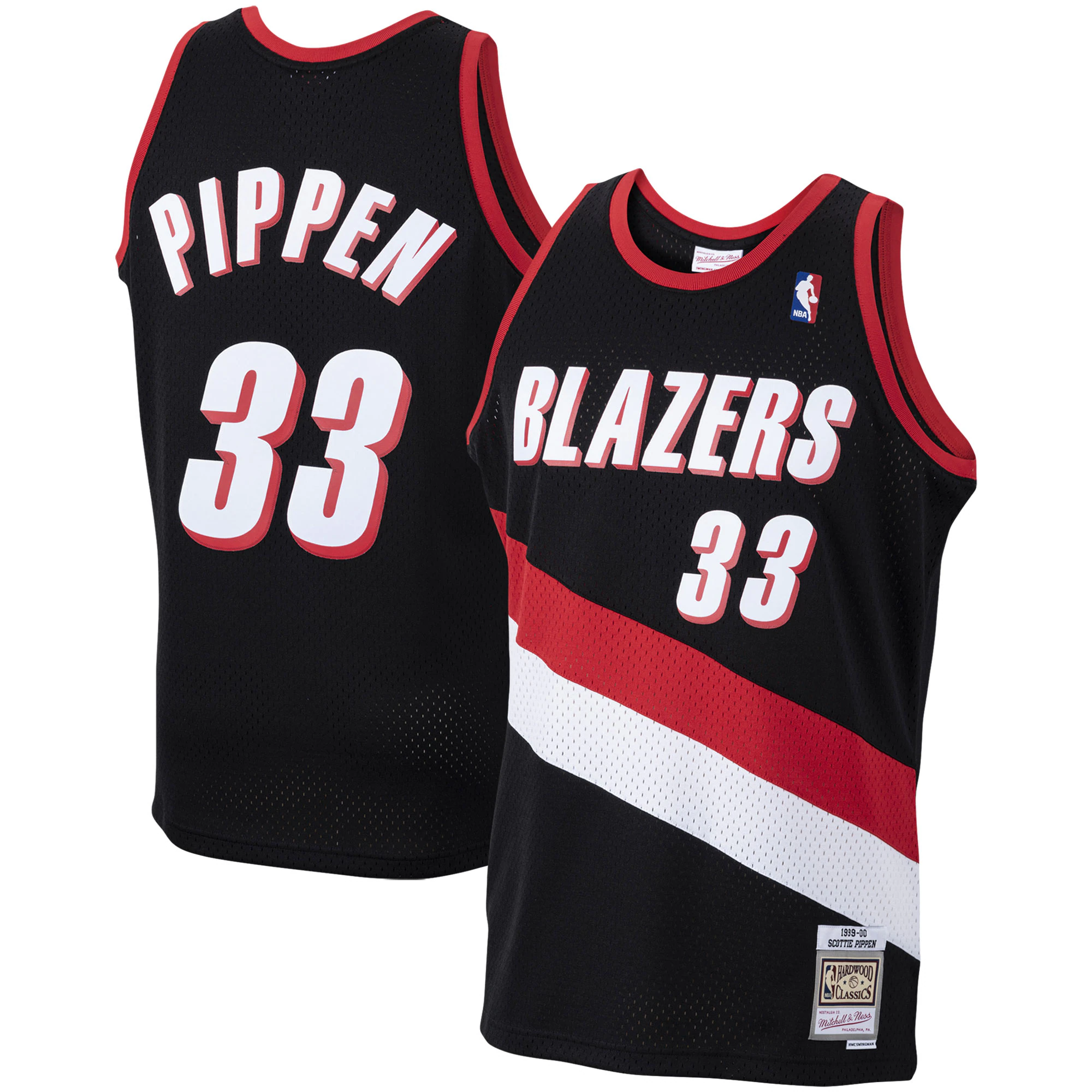 Scottie Pippen Portland TrailBlazers 1999-00 Swingman Jersey – Black