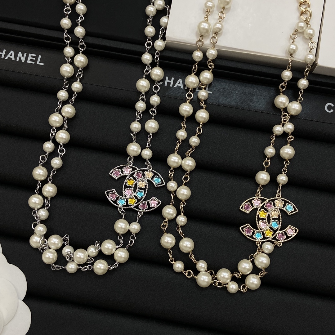 TOP CHANEL CC Double Layer Necklaces - 2 Colors