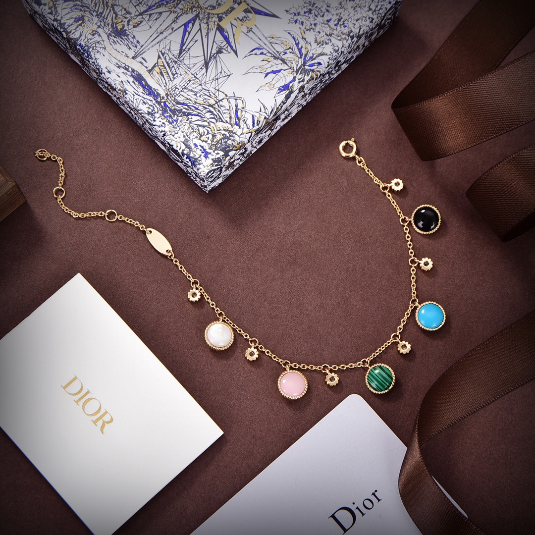 TOP Christian Dior hexagram compass crystal bracelet/necklace