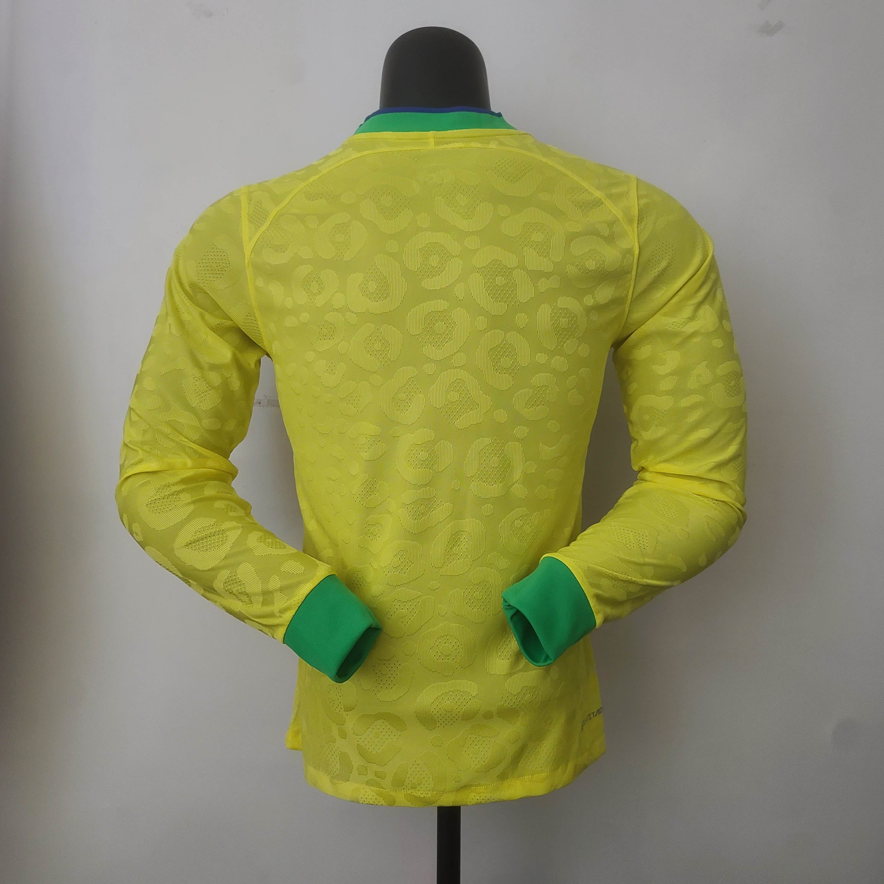 2022 FIFA World Cup Long Sleeve Player Version Brazil Home Soccer Jersey