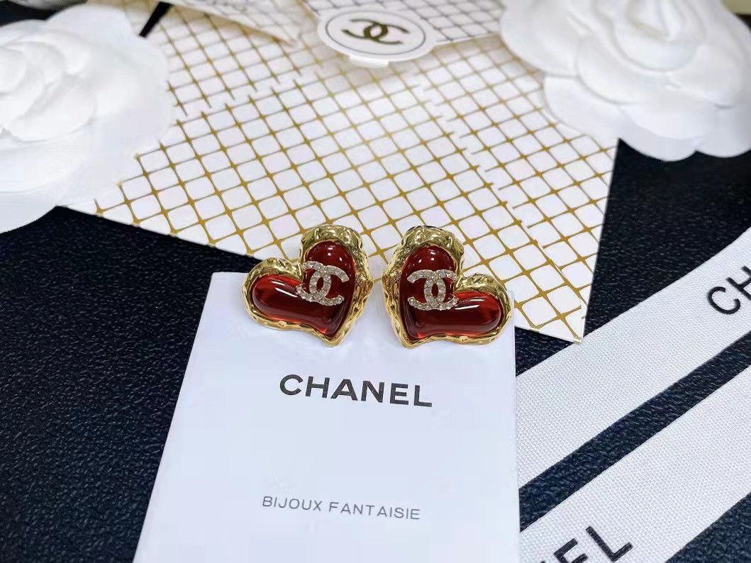 TOP CHANEL Earrings - Red