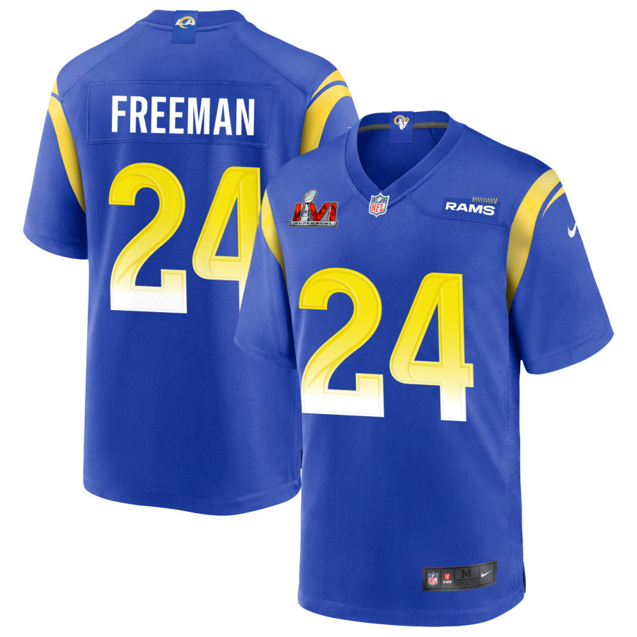 Royce Freeman Los Angeles Rams  Super Bowl LVI Game Jersey - Royal