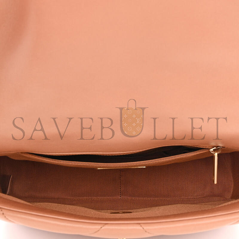 CHANEL MASTER LAMBSKIN QUILTED MEDIUM 19 FLAP AS1160  (25*17*8cm)