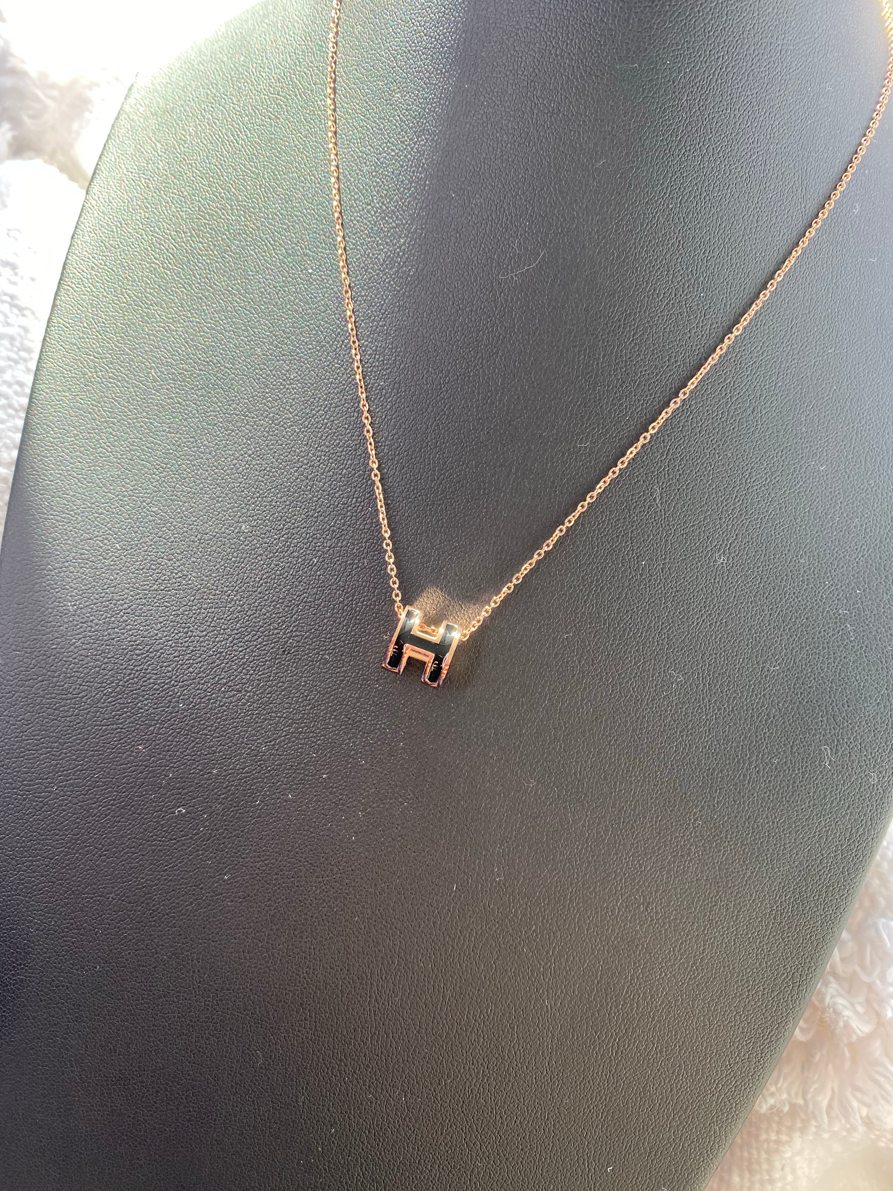 TOP HERMES H Logo Set - Black & Gold