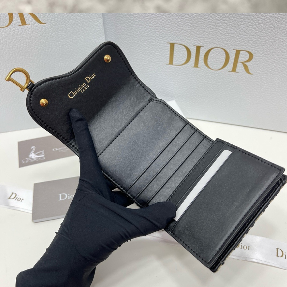 Dior saddle Three Fold Wallet(Replica)