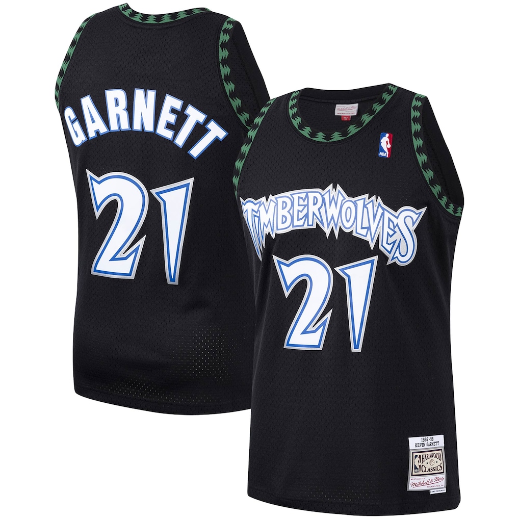 Kevin Garnett Minnesota Timberwolves Throwback Jersey - Black