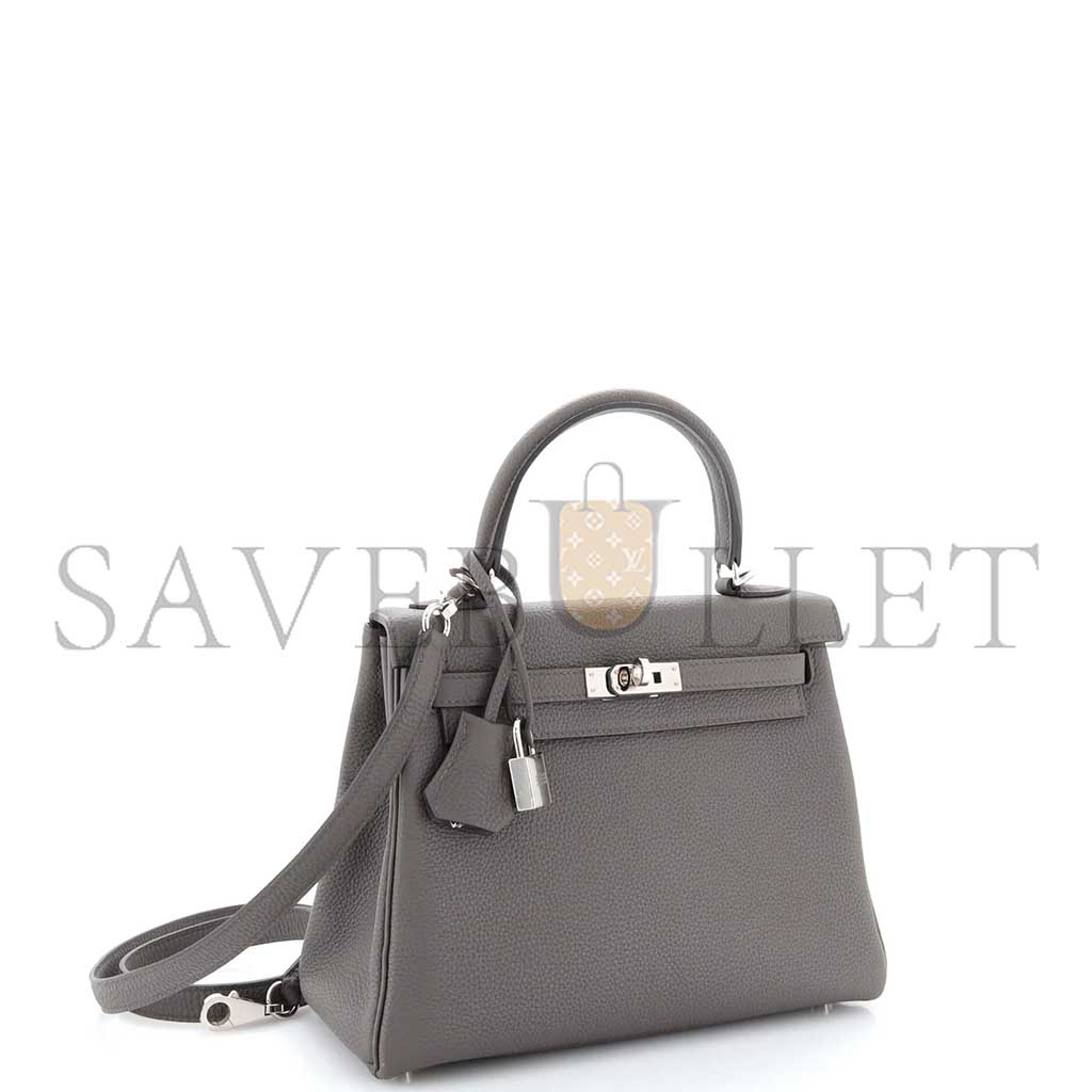 HERMÈS KELLY 28 TOGO WITH PALLADIUM HARDWARE (28*22*10cm)