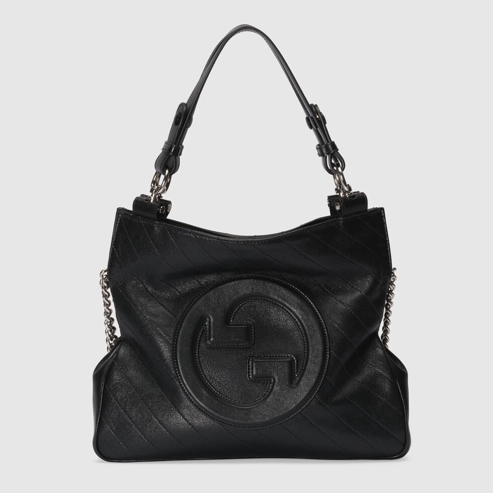 TOP GUCCI G*G Blondie Small Tote Bag 24×30×6cm - White