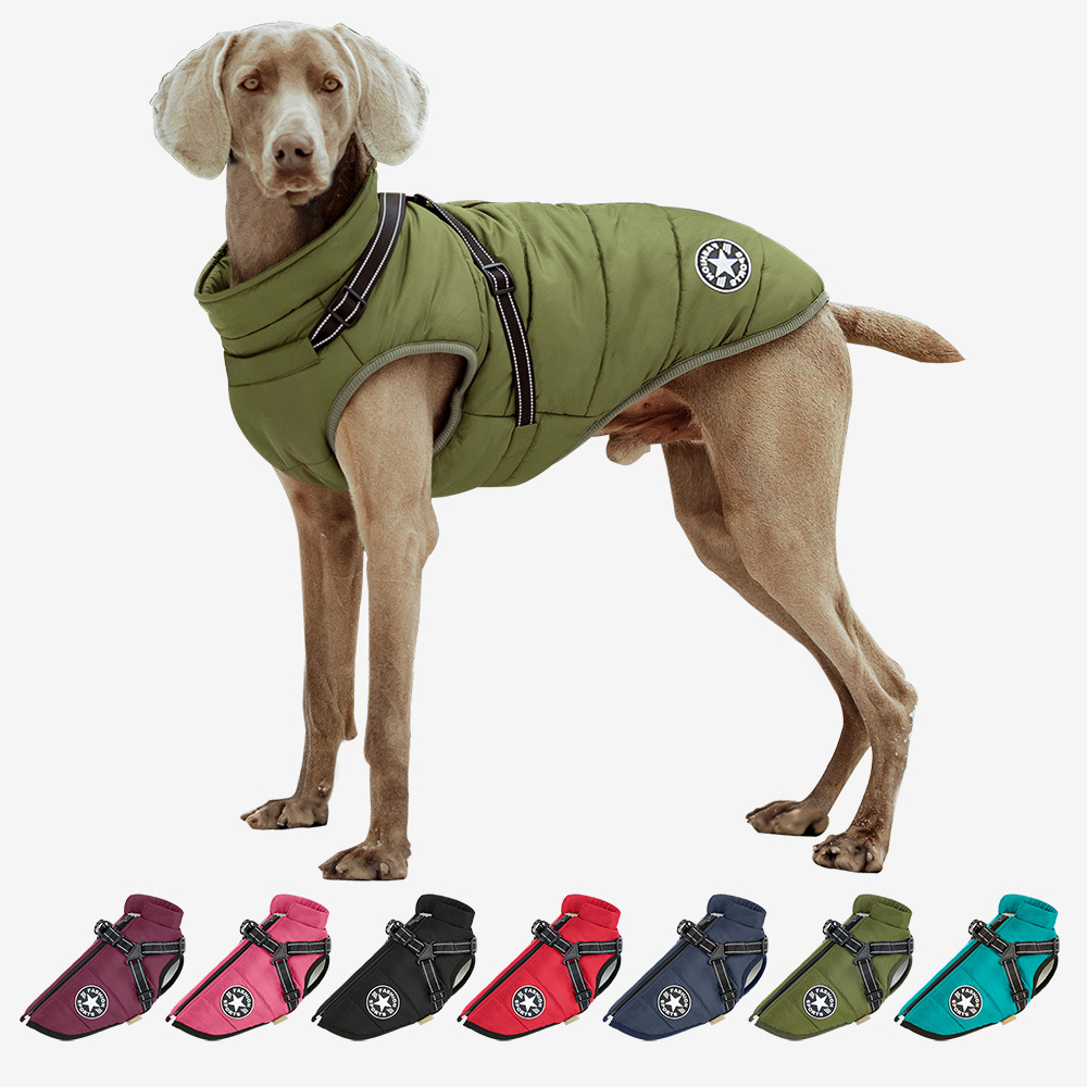 dog cotton coat for autumn and winter, warm and cold-resistant pet clothing, thickened multi-color cotton coat, factory wholesale pet apparel - PawPro UK