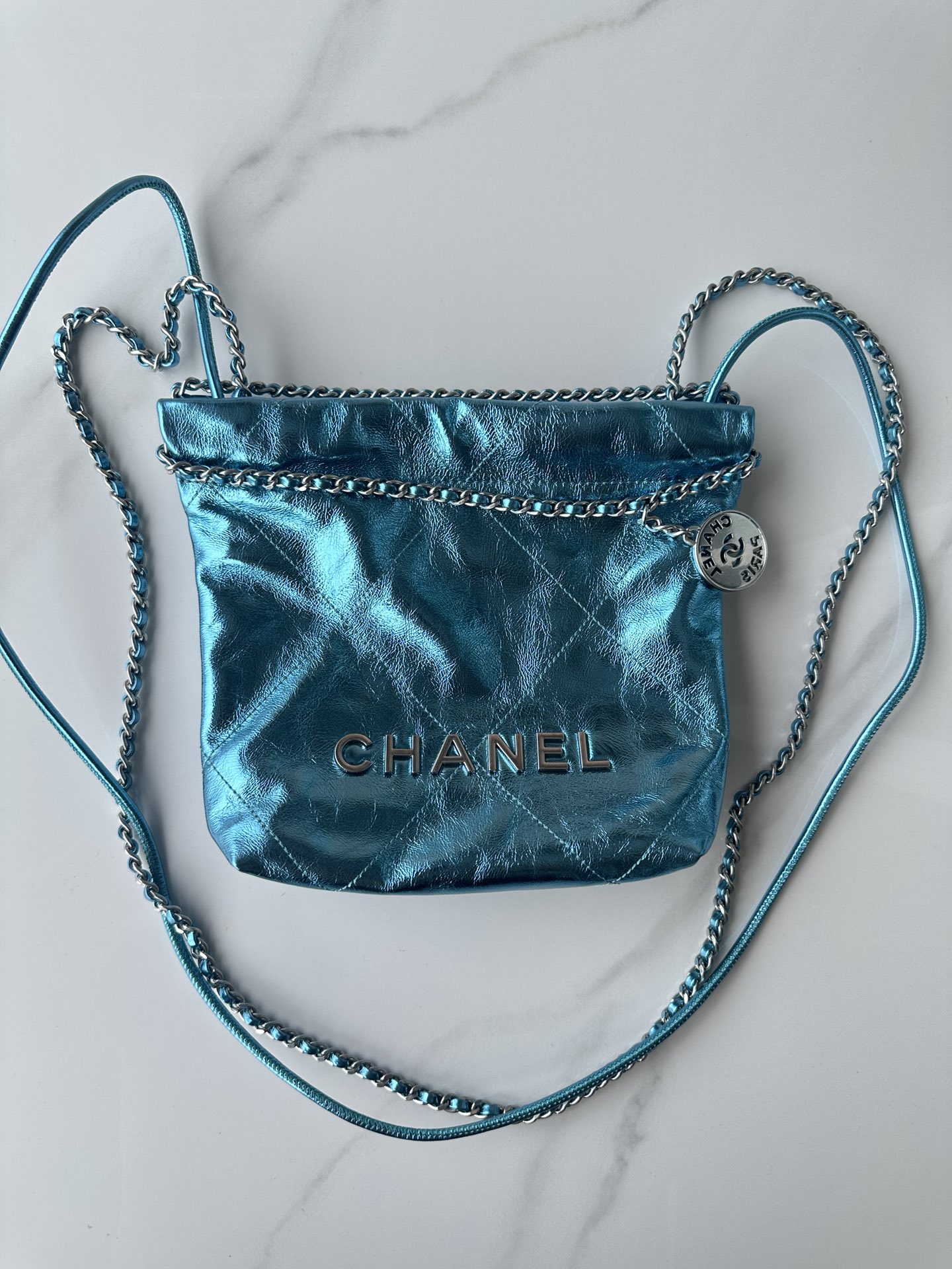 TOP CHANEL 22 Bag Shiny Cowhide 19x20x6cm/35x37x7cm/39x42x8cm - 5 Color
